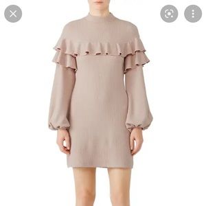 Saylor sweater queenie knit dress mini blush